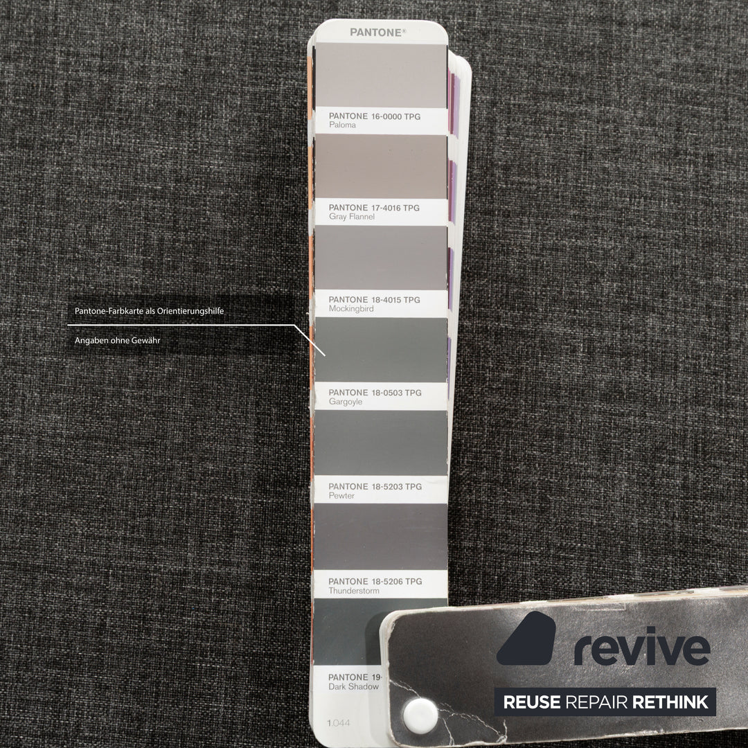 Brühl Cara Stoff Zweisitzer Grau manuelle Funktion Sofa Couch Schlafsofa