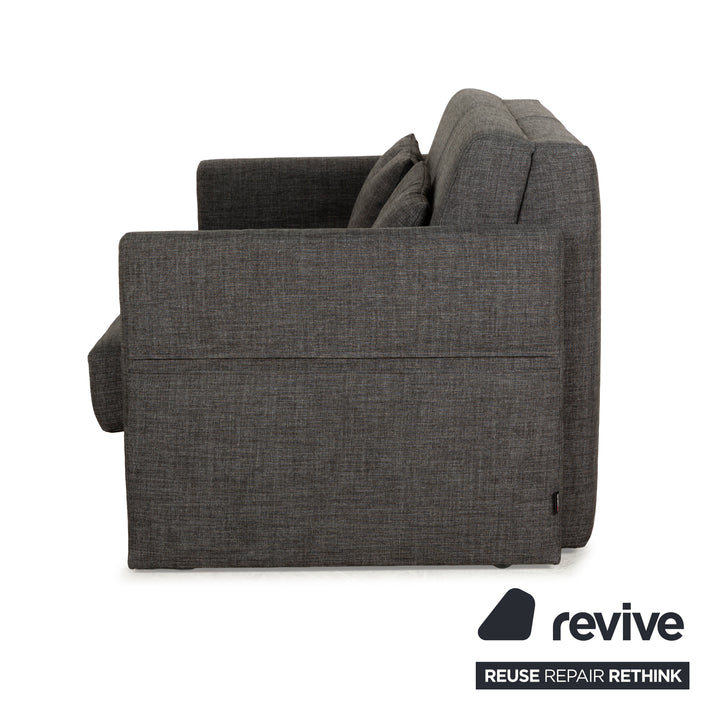 Brühl Cara Stoff Zweisitzer Grau manuelle Funktion Sofa Couch Schlafsofa