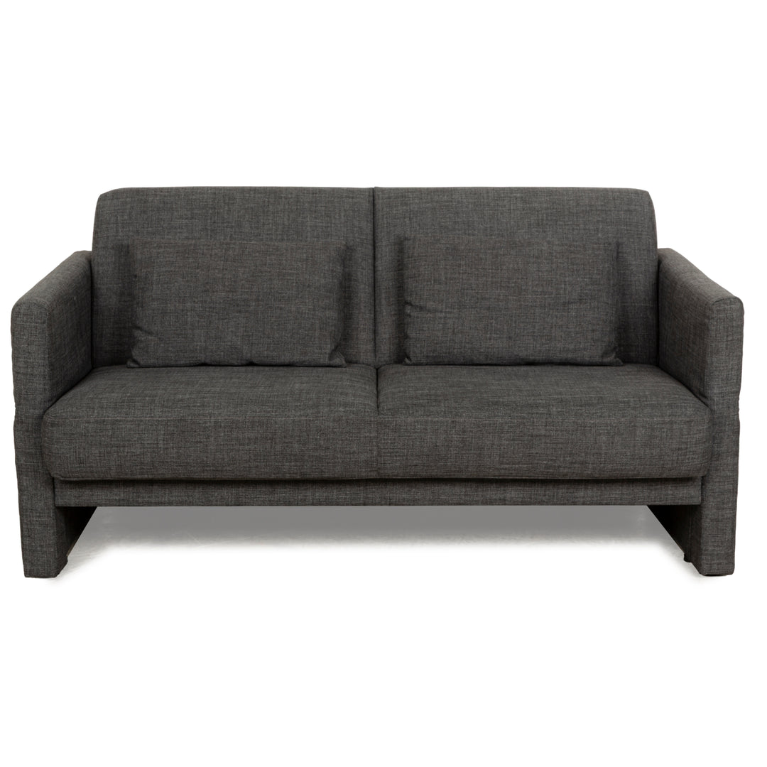 Brühl Cara Stoff Zweisitzer Grau manuelle Funktion Sofa Couch Schlafsofa