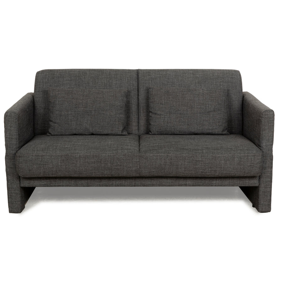 Brühl Cara Stoff Zweisitzer Grau manuelle Funktion Sofa Couch Schlafsofa