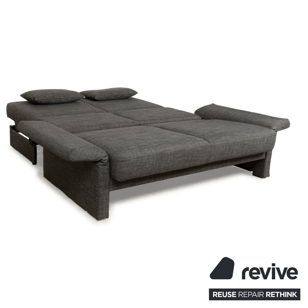 Brühl Cara Stoff Zweisitzer Grau manuelle Funktion Sofa Couch Schlafsofa