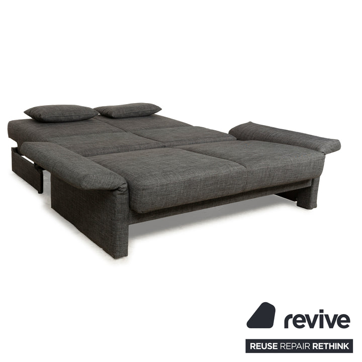 Brühl Cara Stoff Zweisitzer Grau manuelle Funktion Sofa Couch Schlafsofa
