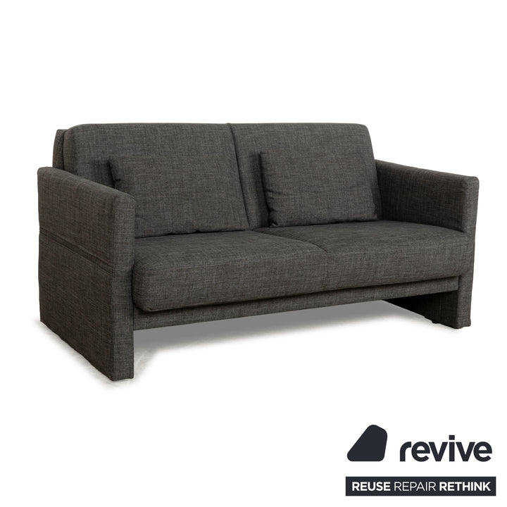 Brühl Cara Stoff Zweisitzer Grau manuelle Funktion Sofa Couch Schlafsofa