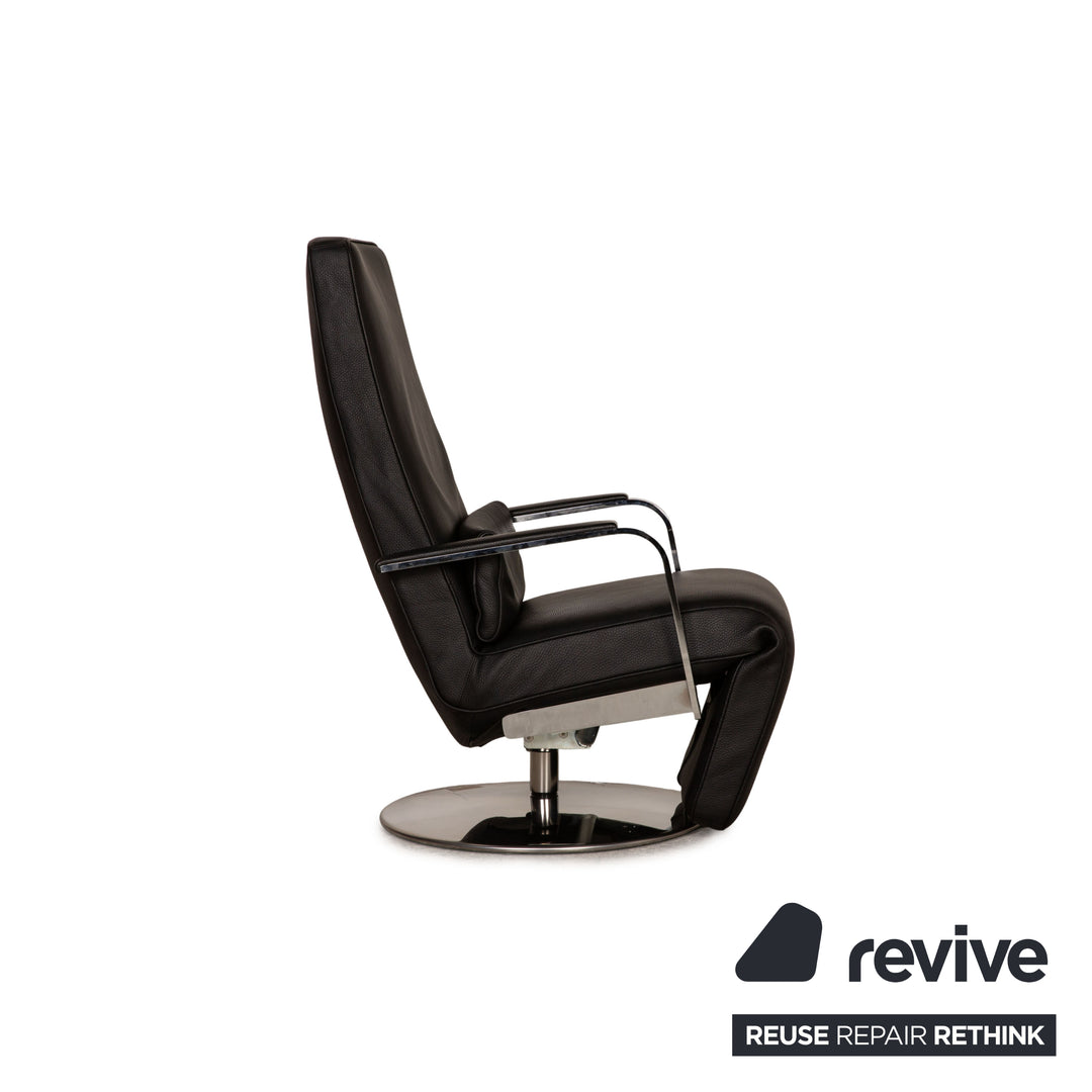 Brühl Dave Leder Sessel Schwarz Funktion Relaxfunktion