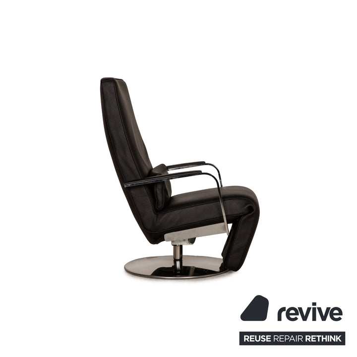 Brühl Dave Leder Sessel Schwarz Funktion Relaxfunktion