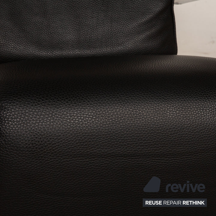 Brühl Dave Leder Sessel Schwarz Funktion Relaxfunktion