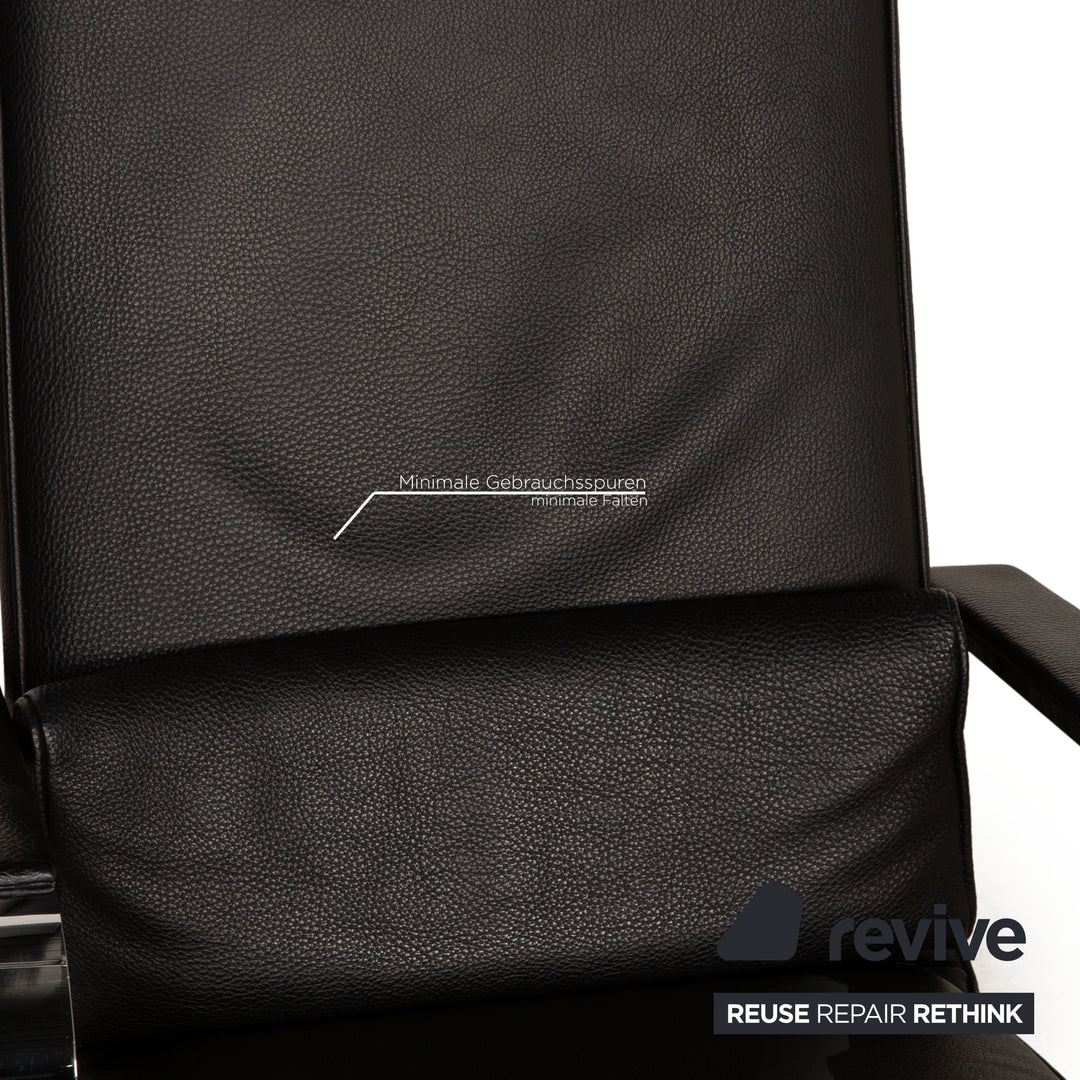Brühl Dave Leder Sessel Schwarz Funktion Relaxfunktion