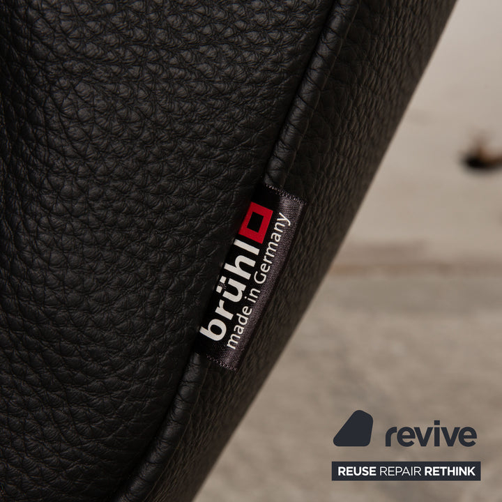 Brühl Dave Leder Sessel Schwarz Funktion Relaxfunktion