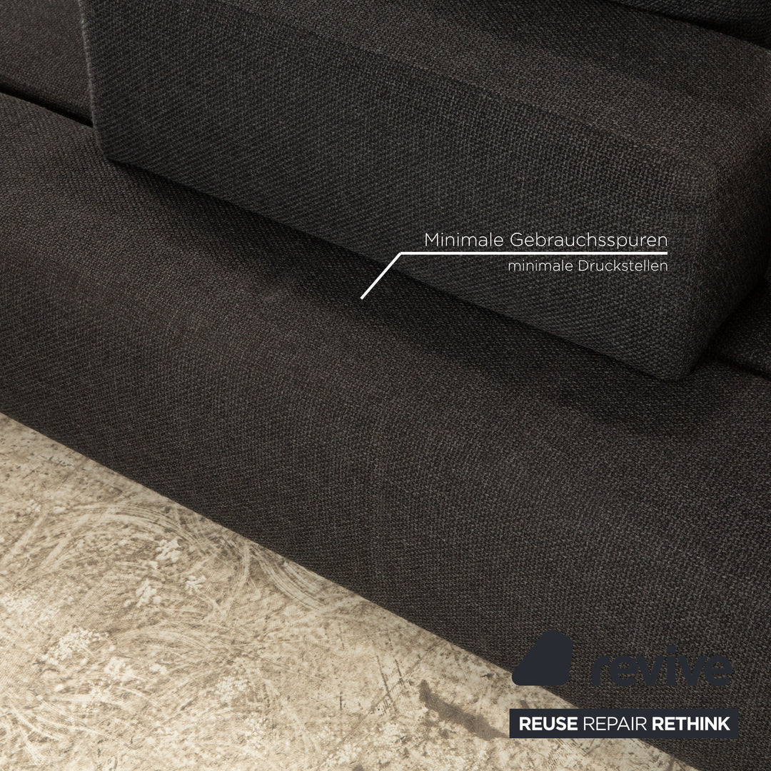 Brühl Fields Stoff Ecksofa Grau Recamiere Rechts Sofa Couch manuelle Funktion