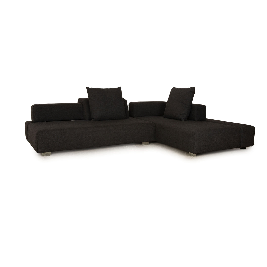 Brühl Fields Stoff Ecksofa Grau Recamiere Rechts Sofa Couch manuelle Funktion
