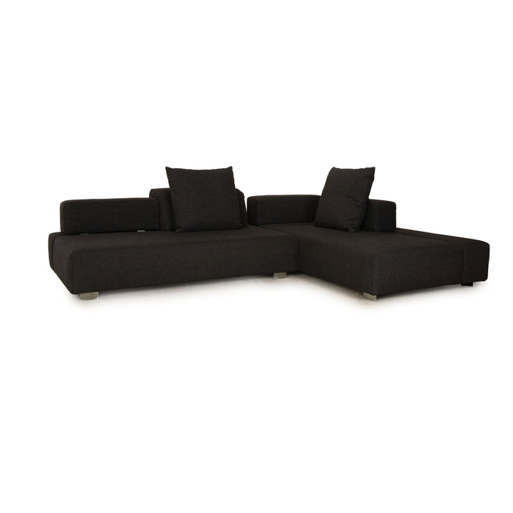 Brühl Fields Stoff Ecksofa Grau Recamiere Rechts Sofa Couch manuelle Funktion