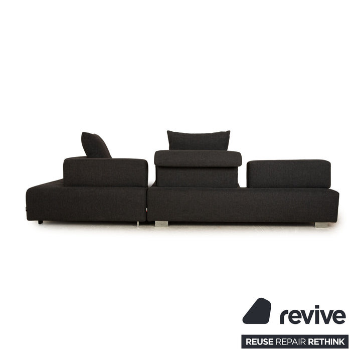 Brühl Fields Stoff Ecksofa Grau Recamiere Rechts Sofa Couch manuelle Funktion