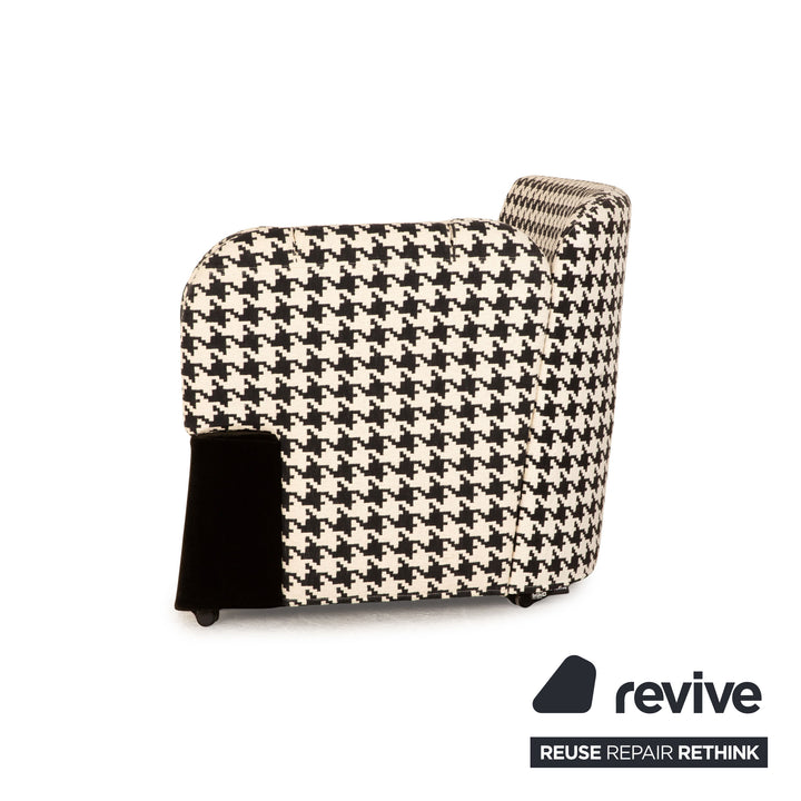 Brühl Floret Glory Stoff Zweisitzer Schwarz Weiß Sofa Couch