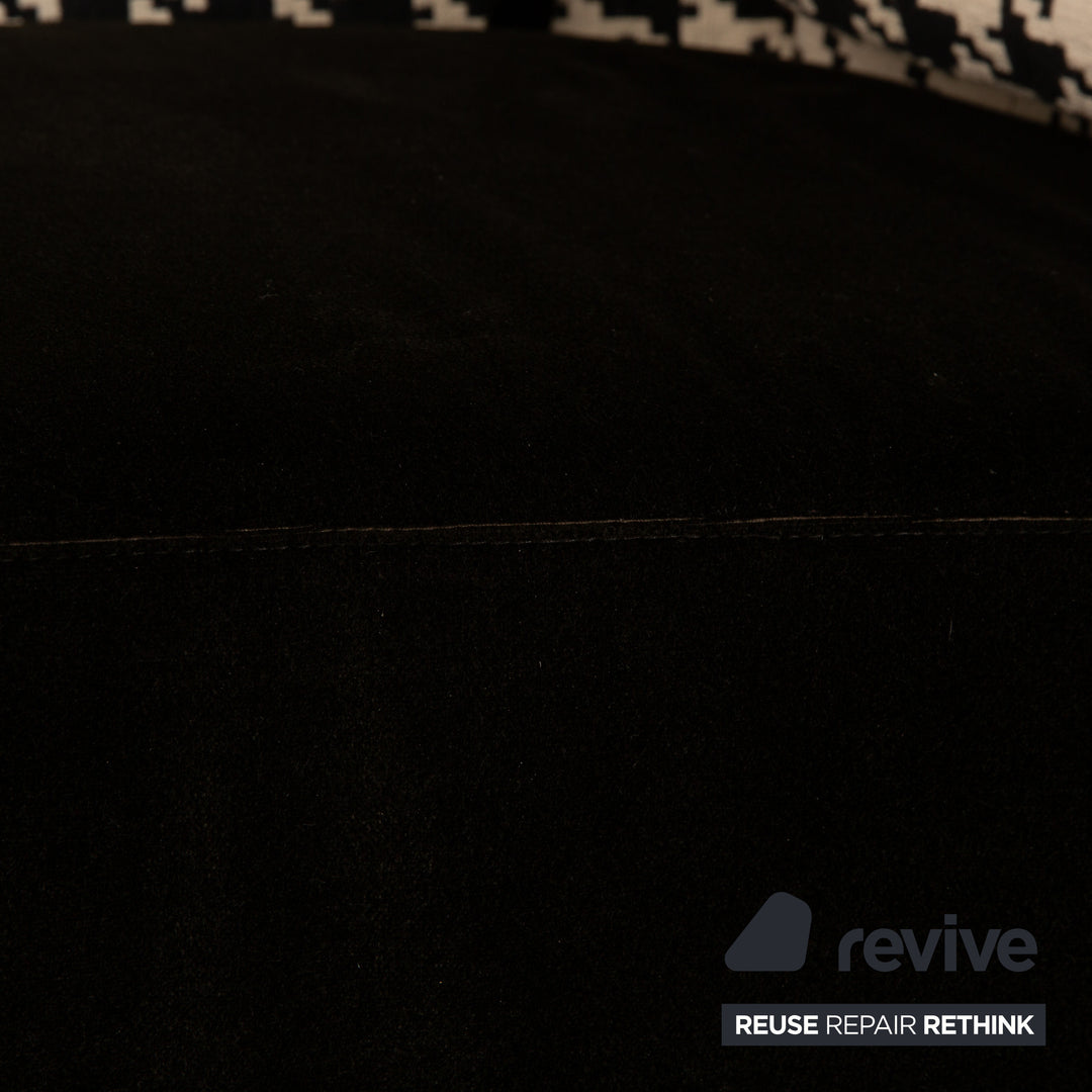 Brühl Floret Glory Stoff Zweisitzer Schwarz Weiß Sofa Couch