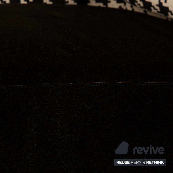 Brühl Floret Glory Stoff Zweisitzer Schwarz Weiß Sofa Couch