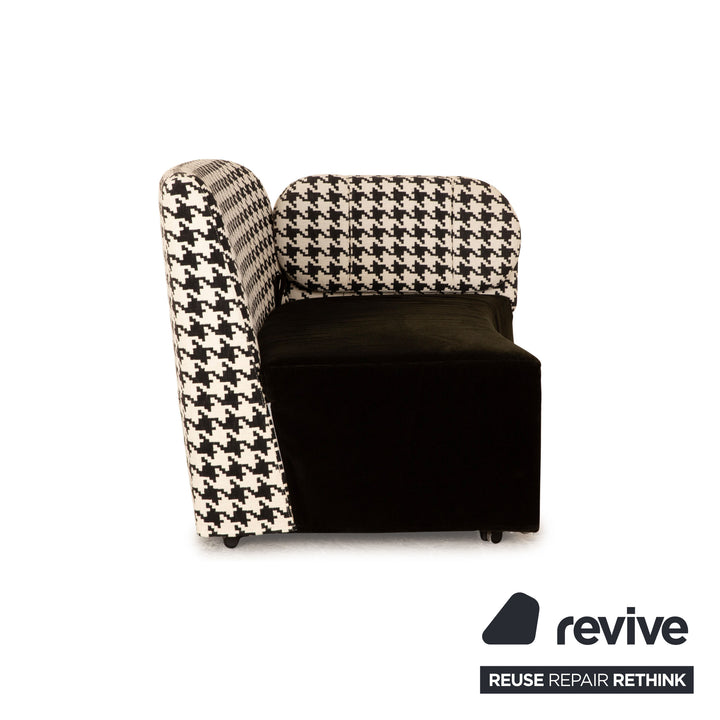 Brühl Floret Glory Stoff Zweisitzer Schwarz Weiß Sofa Couch