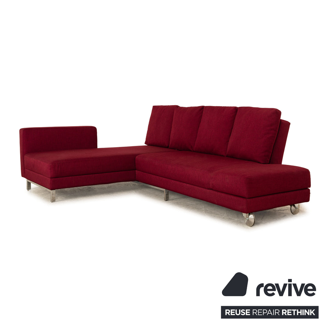 Brühl four two Stoff Ecksofa Violett Recamiere Links Sofa Couch manuelle Funktion