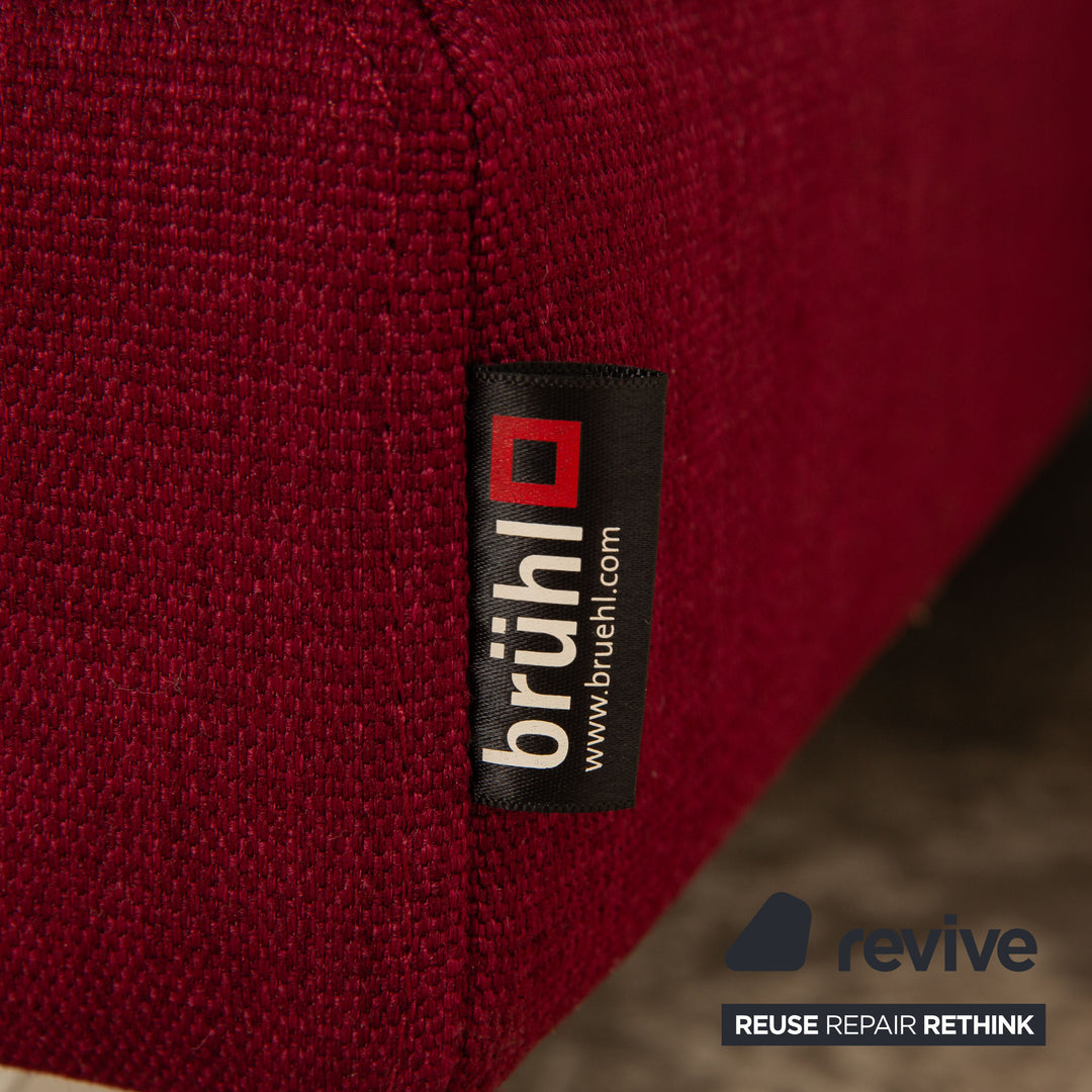 Brühl four two Stoff Ecksofa Violett Recamiere Links Sofa Couch manuelle Funktion