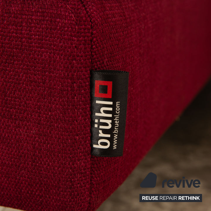 Brühl four two Stoff Ecksofa Violett Recamiere Links Sofa Couch manuelle Funktion