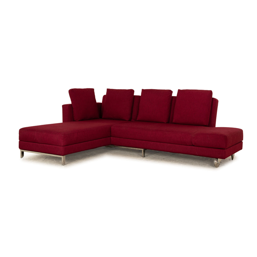 Brühl four two Stoff Ecksofa Violett Recamiere Links Sofa Couch manuelle Funktion