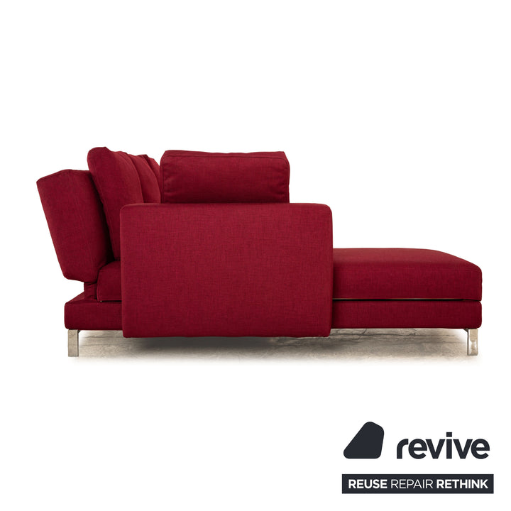 Brühl four two Stoff Ecksofa Violett Recamiere Links Sofa Couch manuelle Funktion