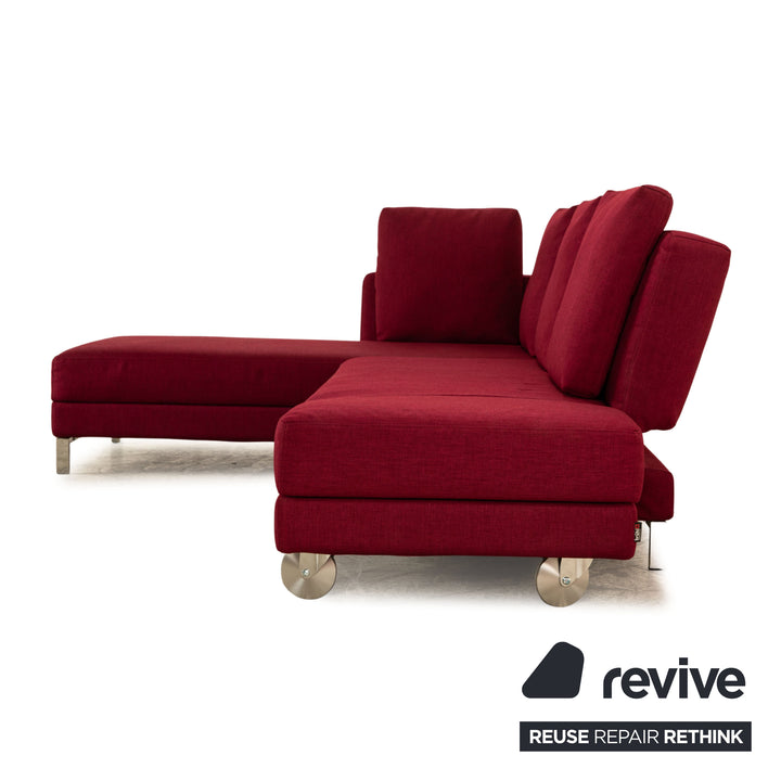 Brühl four two Stoff Ecksofa Violett Recamiere Links Sofa Couch manuelle Funktion