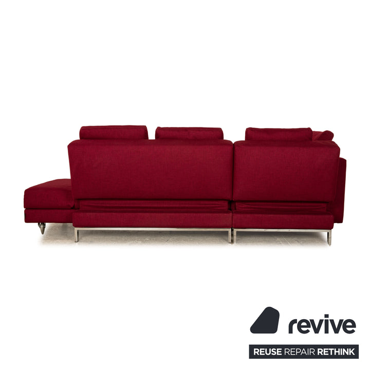 Brühl four two Stoff Ecksofa Violett Recamiere Links Sofa Couch manuelle Funktion