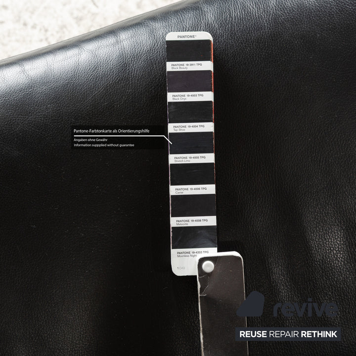 Brühl Leder Dreisitzer Schwarz Sofa Couch