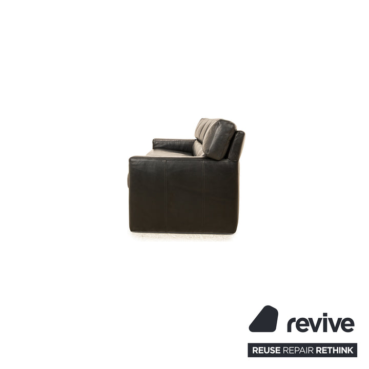 Brühl Leder Dreisitzer Schwarz Sofa Couch
