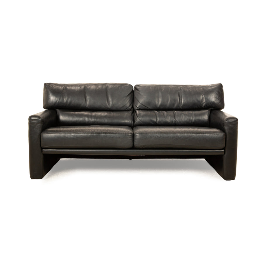 Brühl Leder Dreisitzer Schwarz Sofa Couch