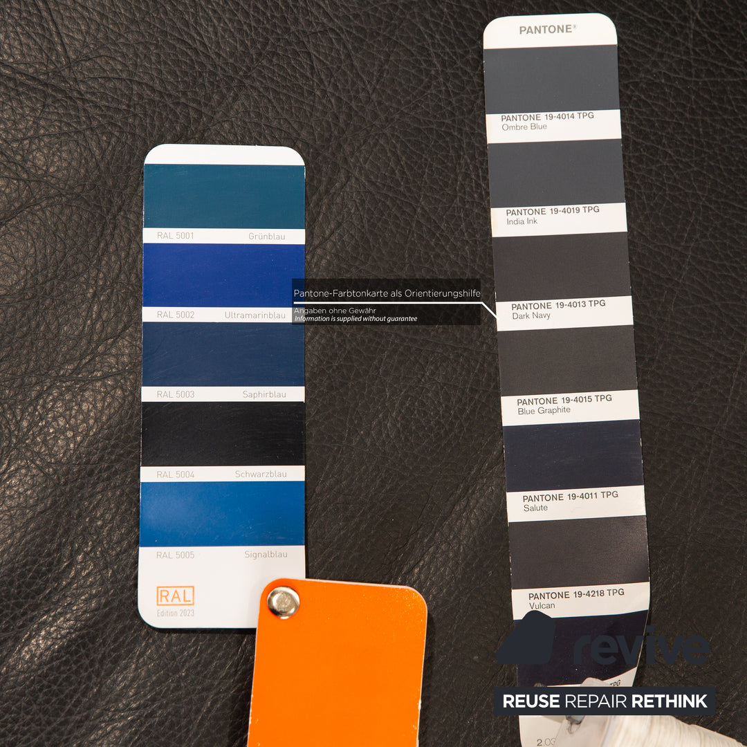 Brühl Leder Dreisitzer Schwarz Sofa Couch