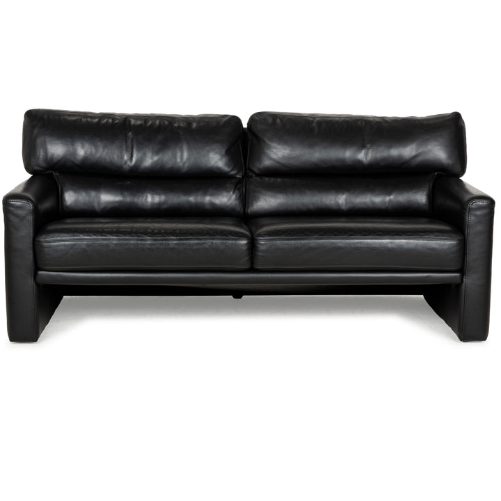Brühl Leder Dreisitzer Schwarz Sofa Couch