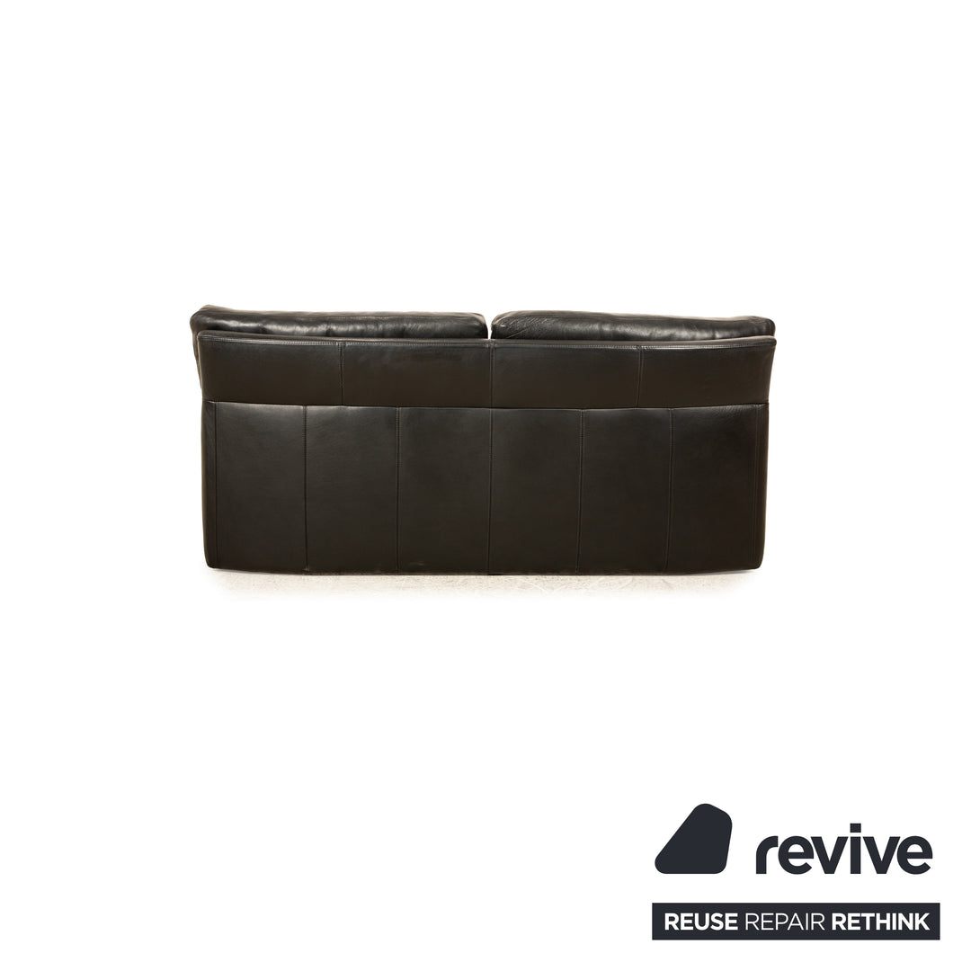 Brühl Leder Dreisitzer Schwarz Sofa Couch