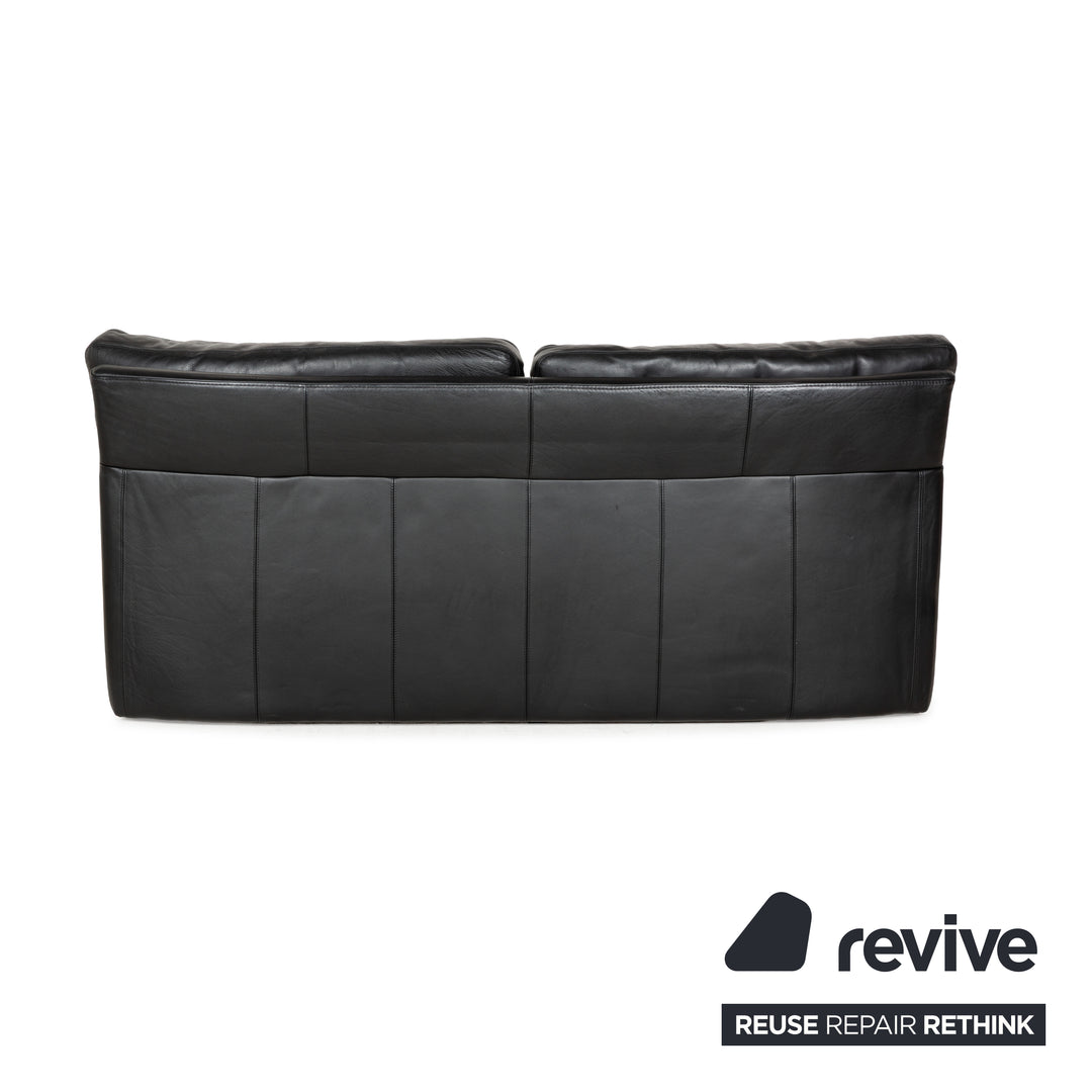 Brühl Leder Dreisitzer Schwarz Sofa Couch