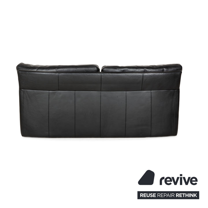 Brühl Leder Dreisitzer Schwarz Sofa Couch