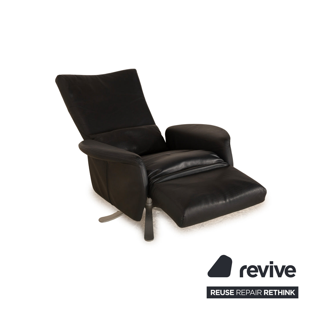 Brühl Leder Sessel Dunkelblau manuelle Funktion Relaxsessel