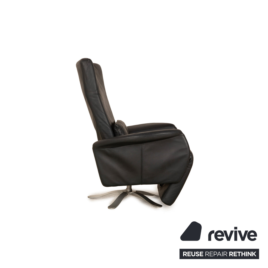 Brühl Leder Sessel Dunkelblau manuelle Funktion Relaxsessel