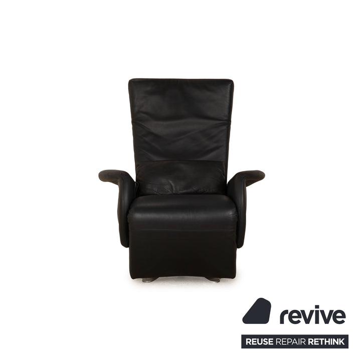 Brühl Leder Sessel Dunkelblau manuelle Funktion Relaxsessel