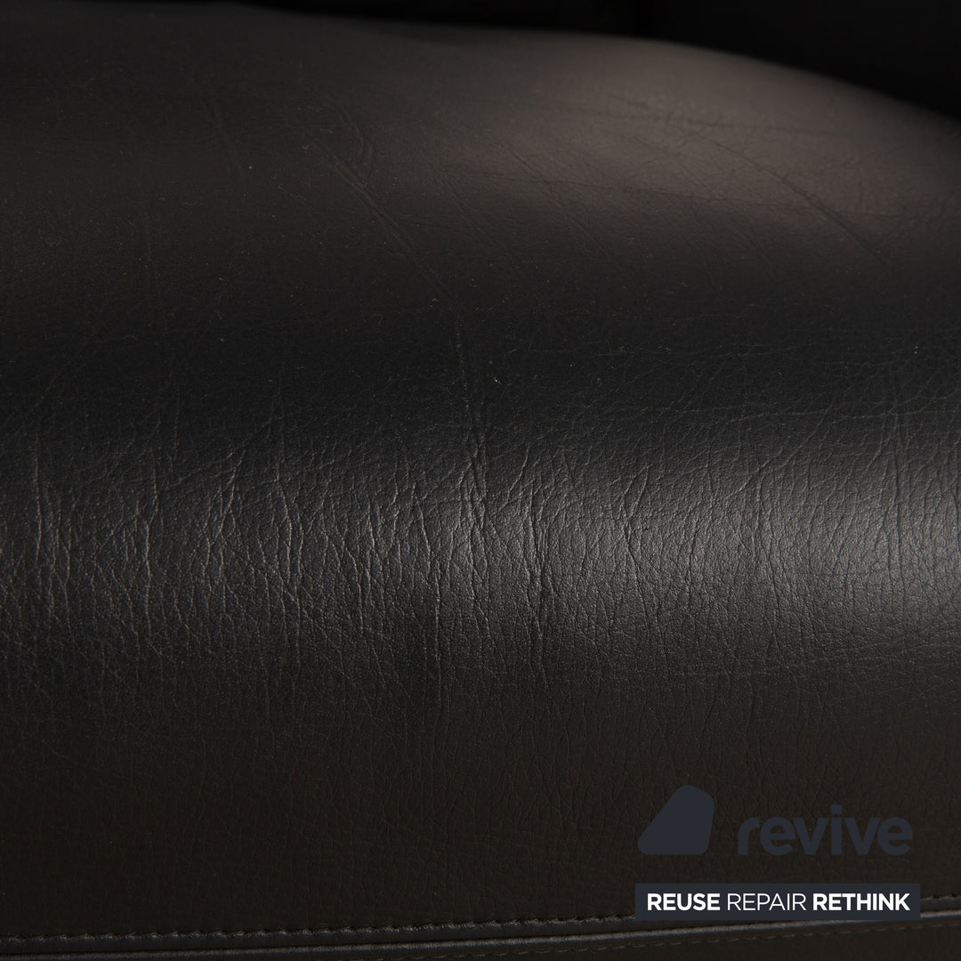 Brühl Leder Sessel Dunkelblau manuelle Funktion Relaxsessel