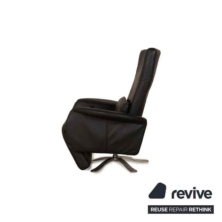 Brühl Leder Sessel Dunkelblau manuelle Funktion Relaxsessel