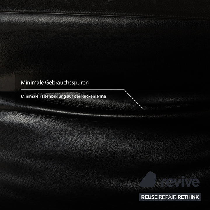 Brühl Moule Leder Sessel Schwarz manuelle Funktion Sofa Couch