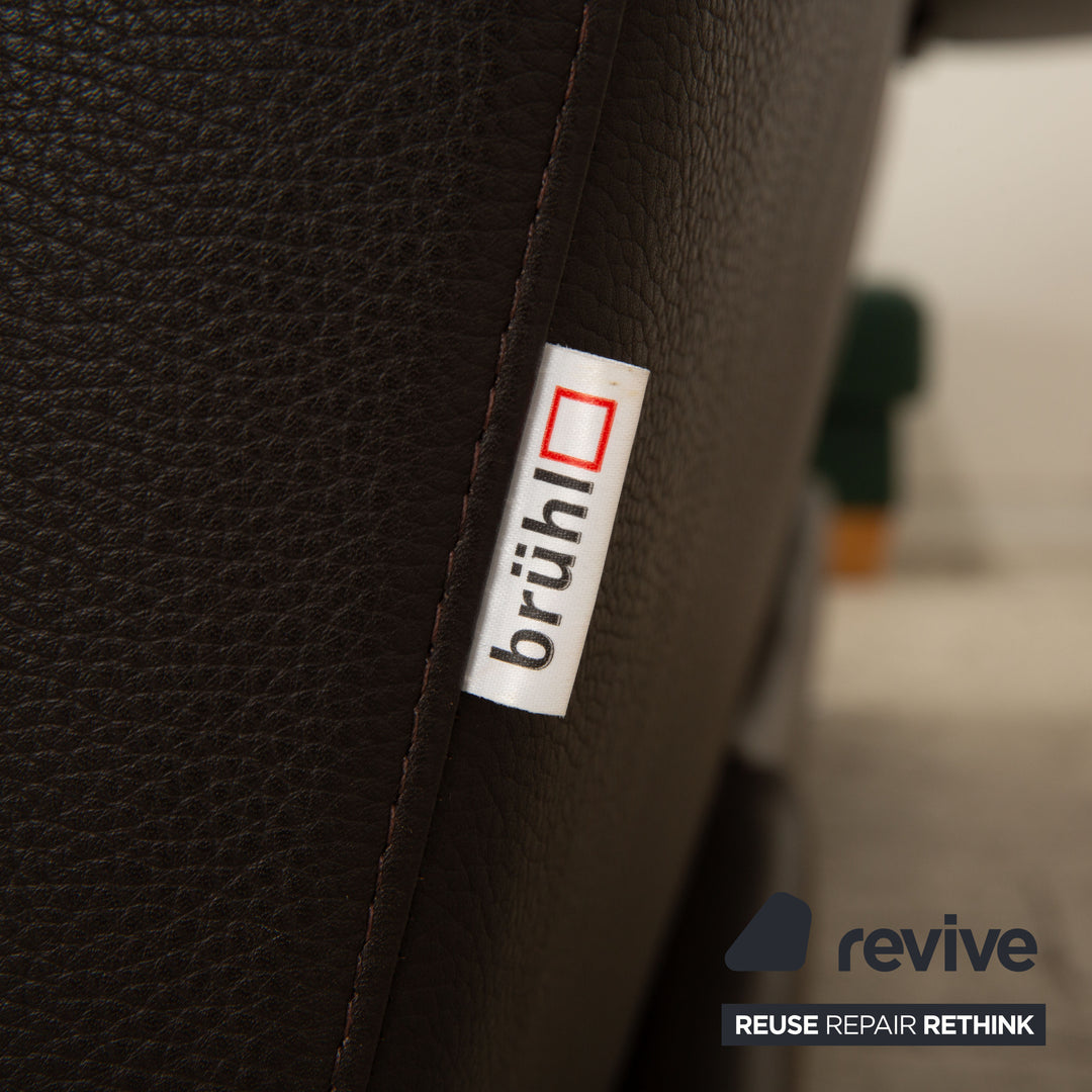 Brühl Moule Leder Sofa Braun Ecksofa Couch Funktion Relaxfunktion