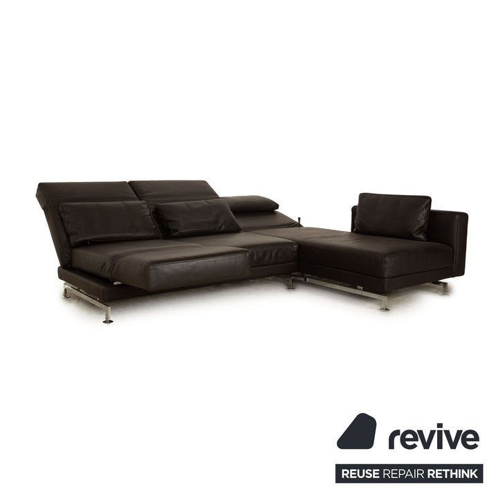 Brühl Moule Leder Sofa Braun Ecksofa Couch Funktion Relaxfunktion