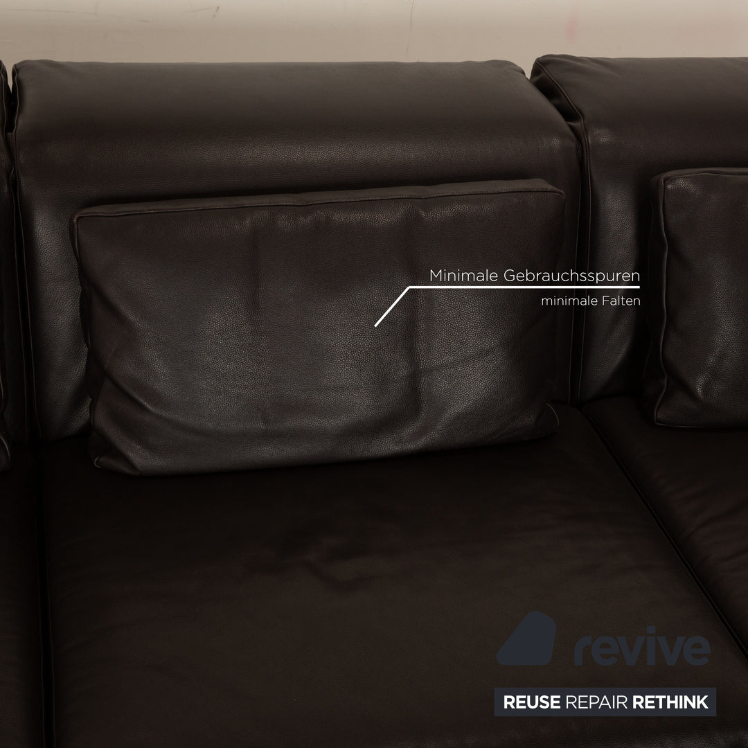 Brühl Moule Leder Sofa Braun Ecksofa Couch Funktion Relaxfunktion