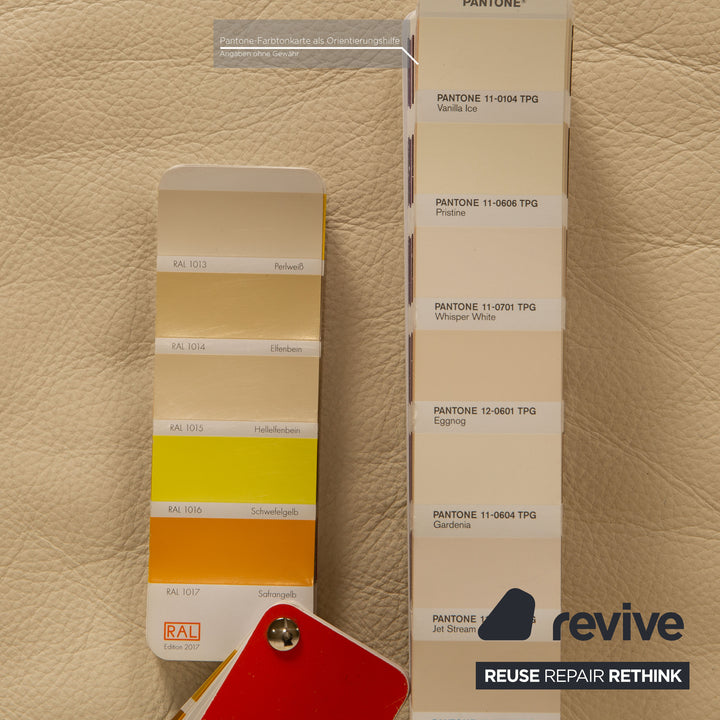 Brühl Moule (medium) Leder Sofa Creme Zweisitzer Couch Funktion