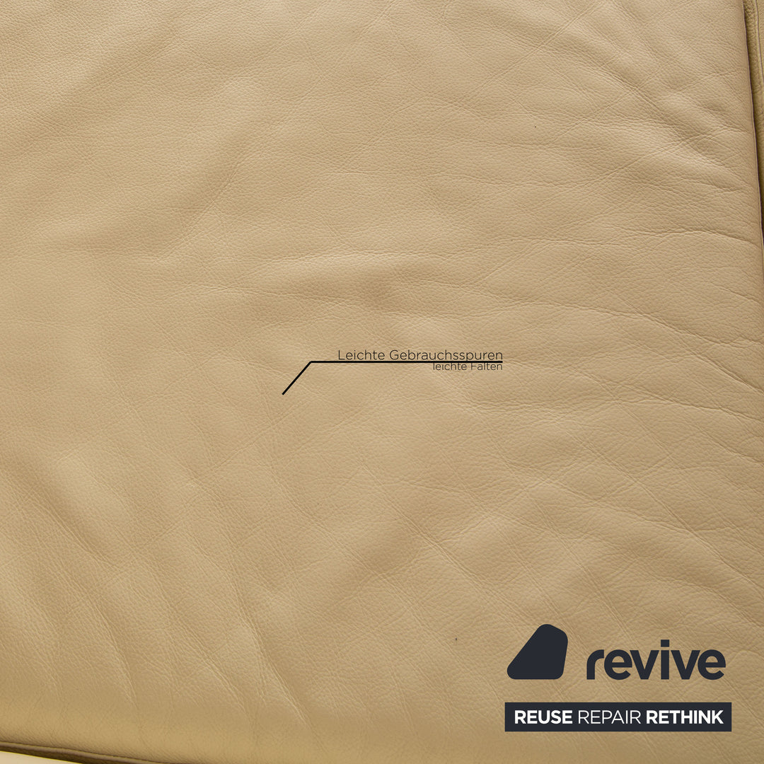 Brühl Moule (medium) Leder Sofa Creme Zweisitzer Couch Funktion