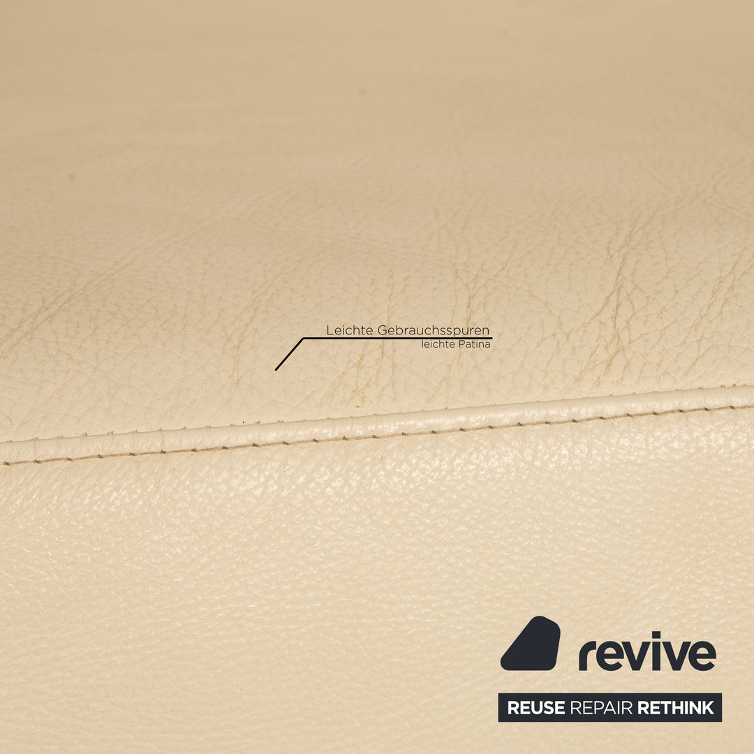 Brühl Moule (medium) Leder Sofa Creme Zweisitzer Couch Funktion