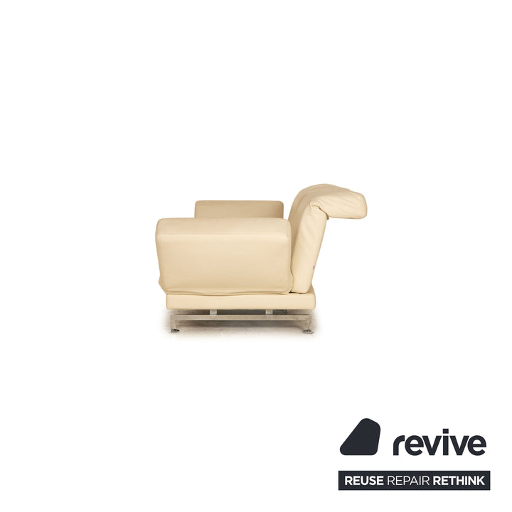 Brühl Moule (medium) Leder Sofa Creme Zweisitzer Couch Funktion