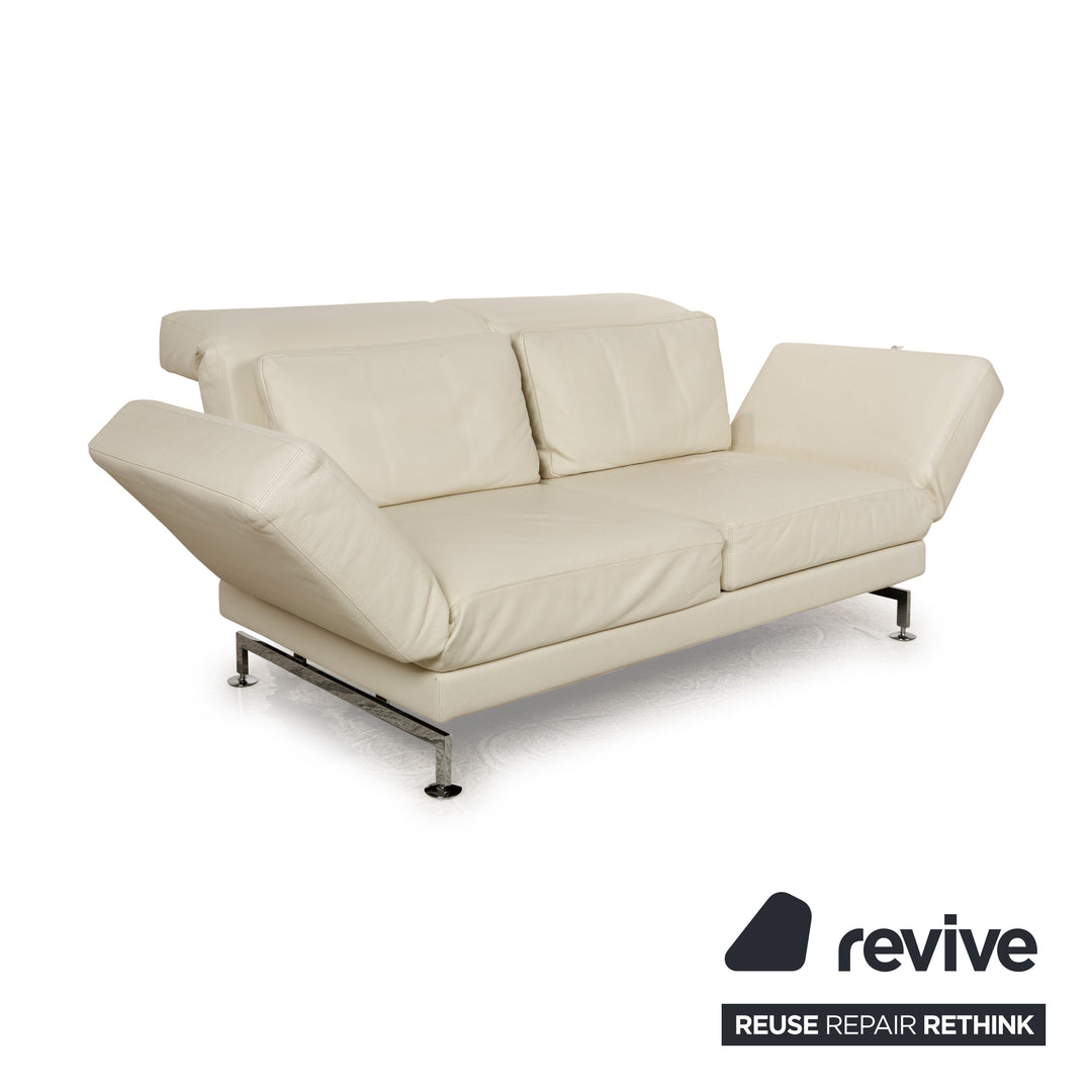 Brühl Moule Leder Zweisitzer Creme manuelle Funktion Relaxfunktion Sofa Couch