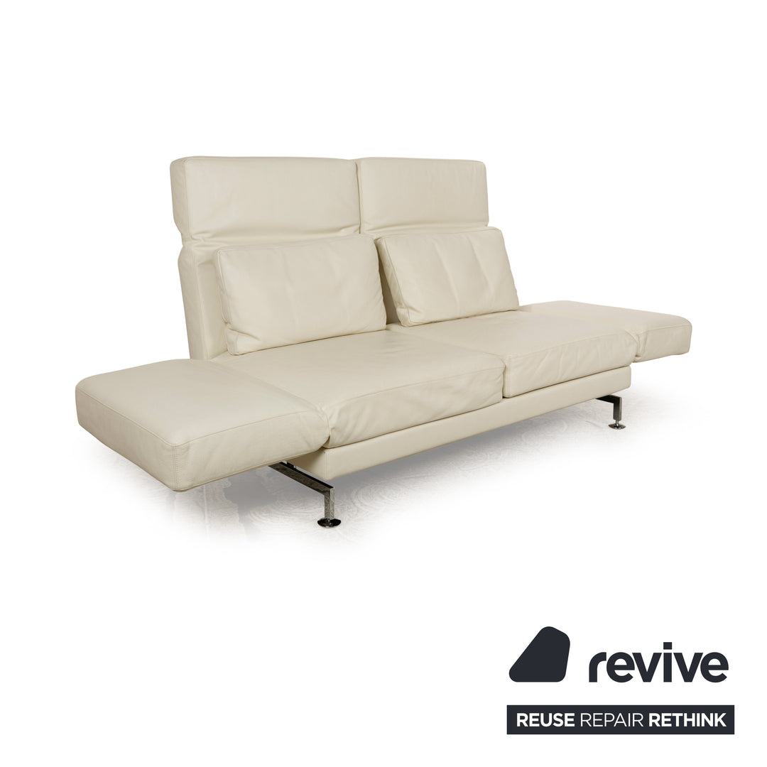 Brühl Moule Leder Zweisitzer Creme manuelle Funktion Relaxfunktion Sofa Couch